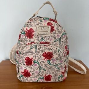 Loungefly Pink Floral Ariel Mini Backpack